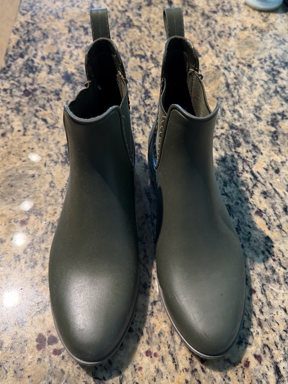 Jack Rogers Olive Green Chelsea Rain Boots